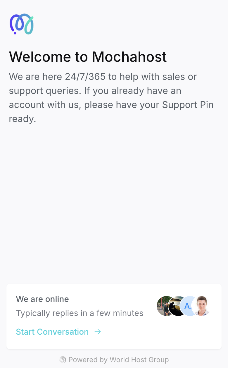 screenshot of the Livechat