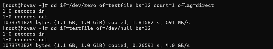 screenshot of Disk I/O Test