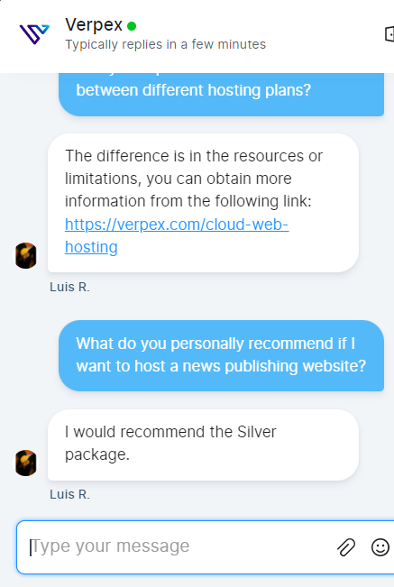 Verpex Hosting Review -Turkish