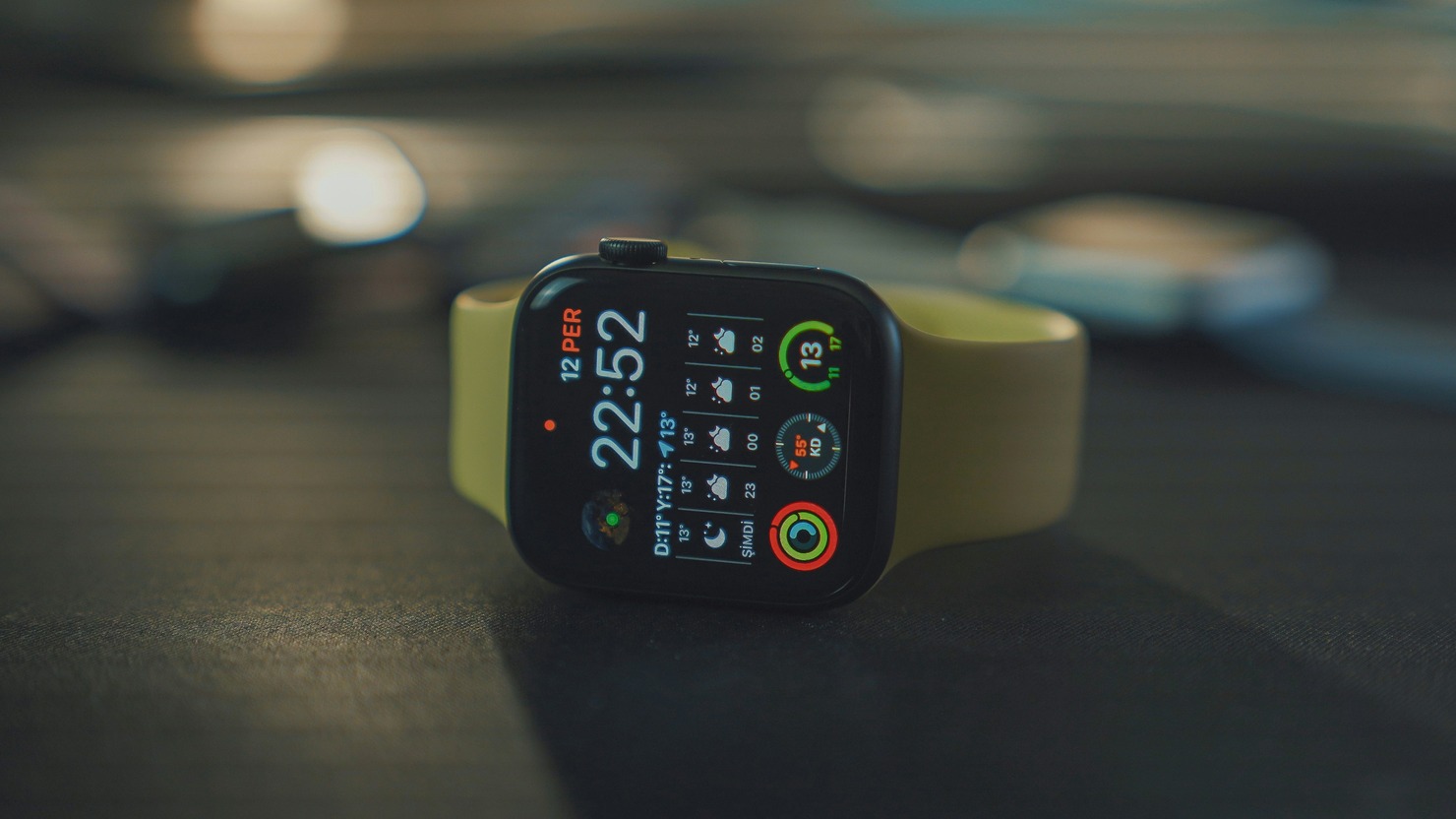 A fitness app on a watch.