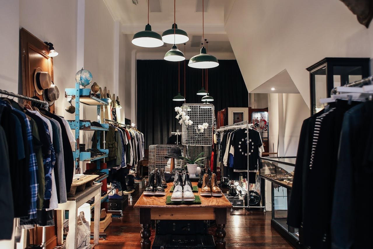 A photo of a boutique store
