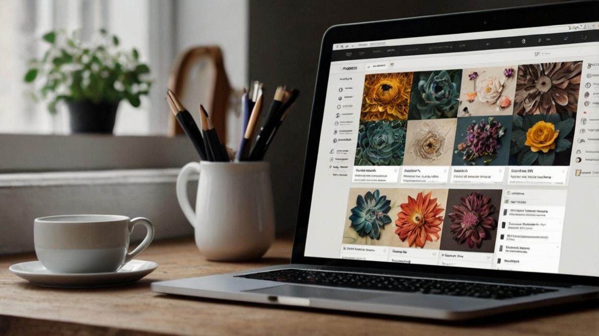 A sleek artist website.