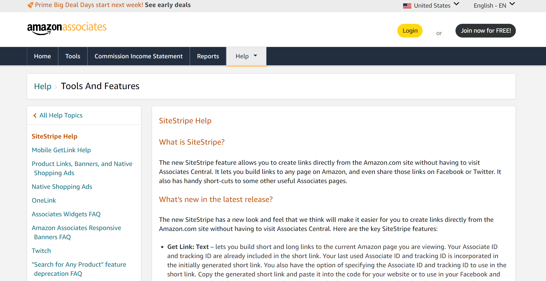 Amazon SiteStripe.