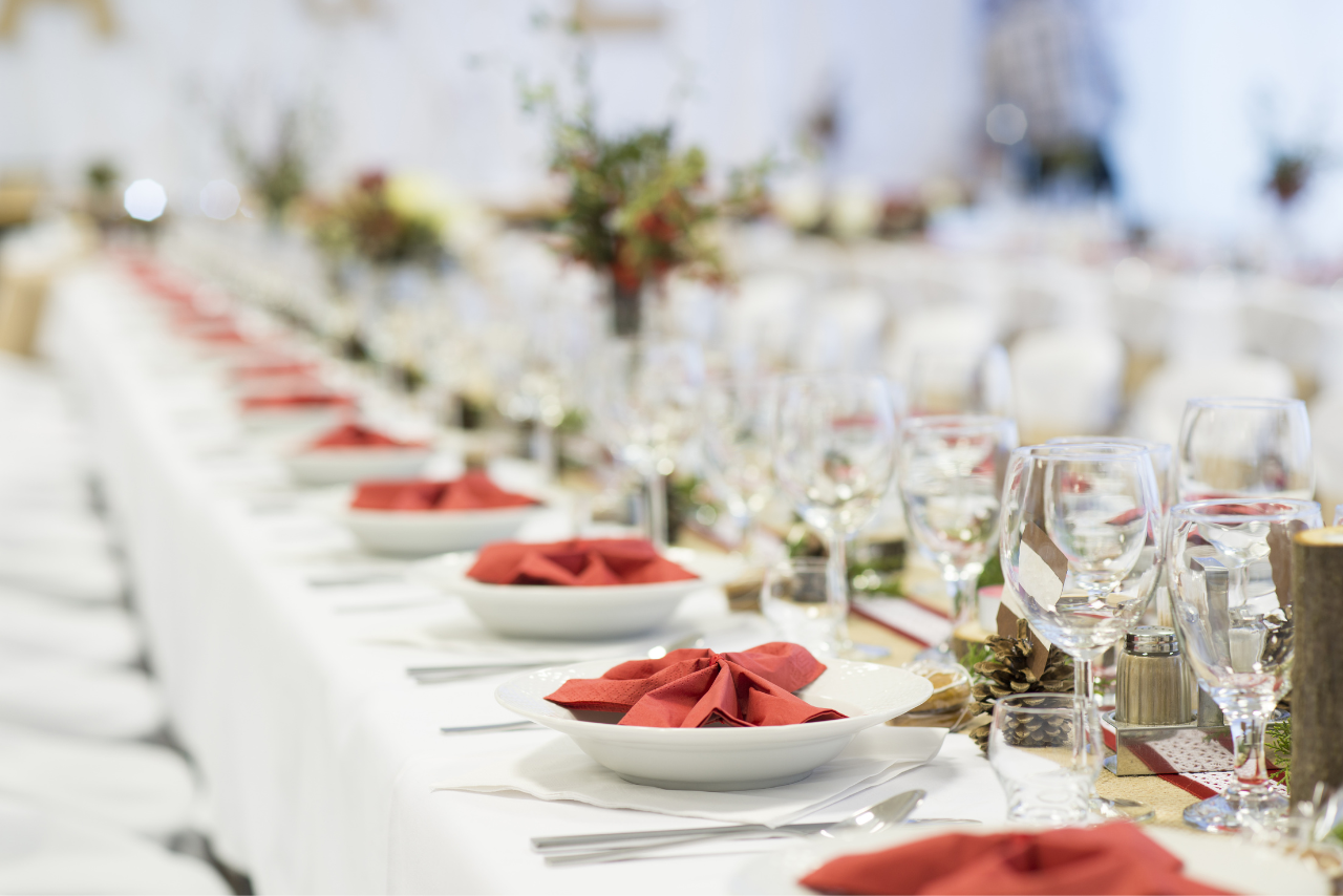 Beautiful wedding event long table decoration.