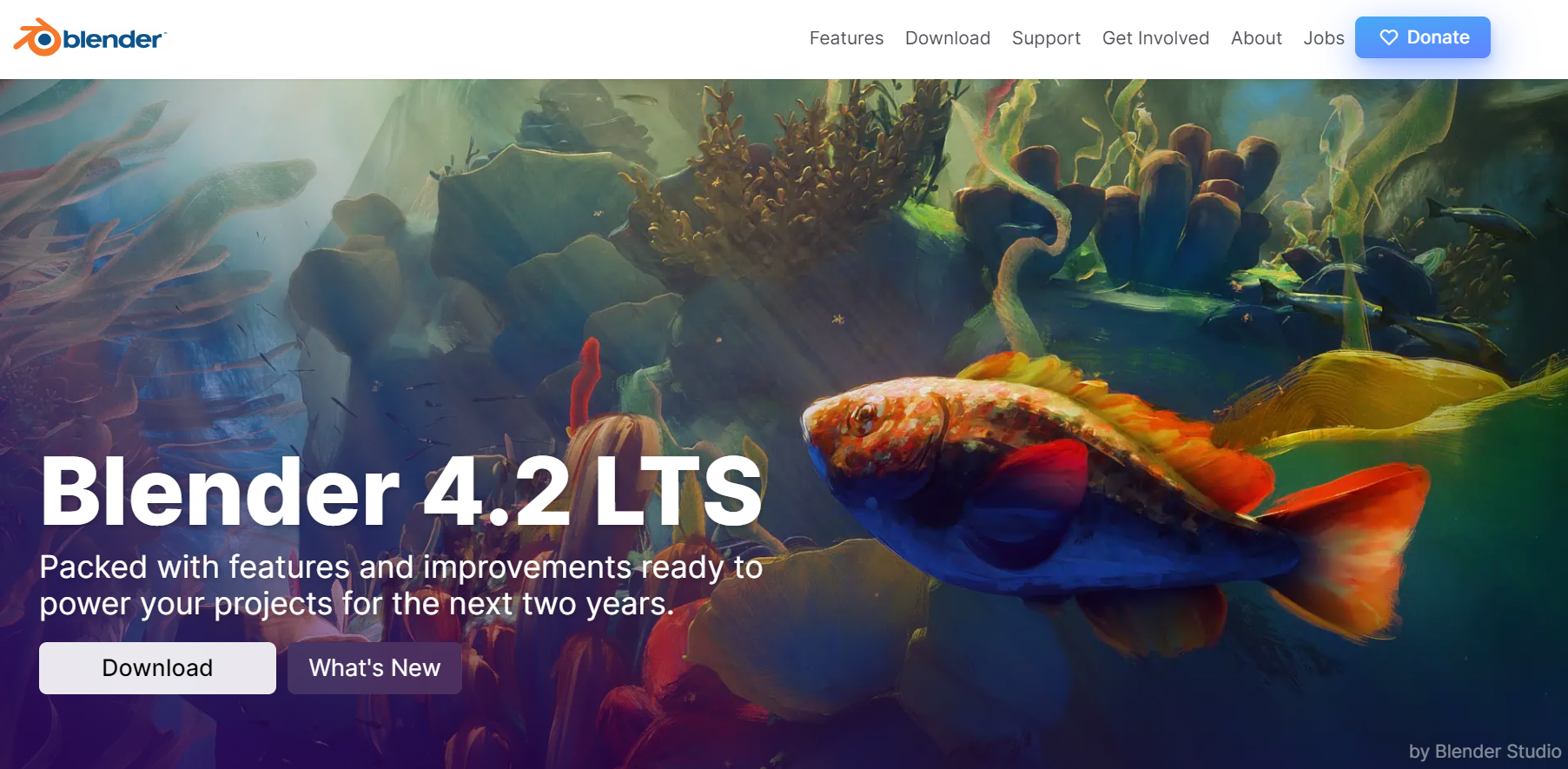 Blender homepage.