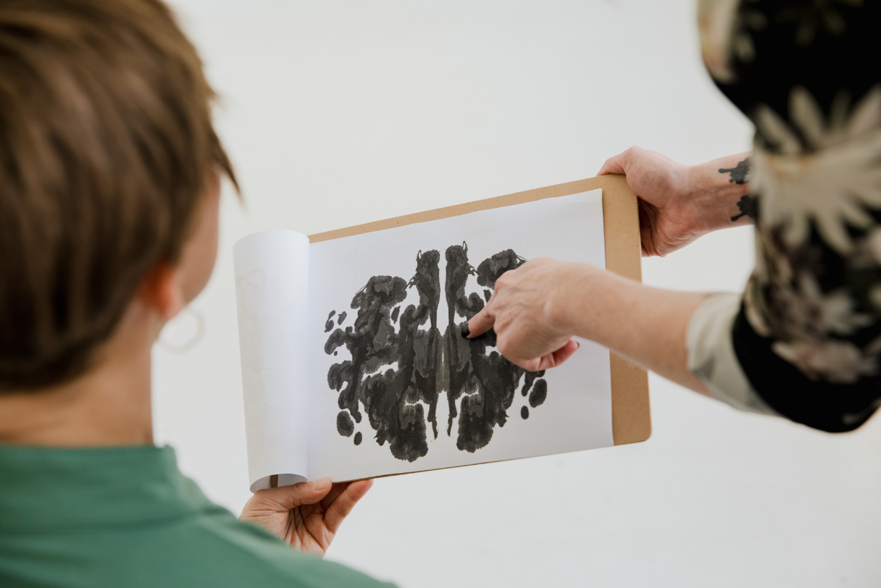 Brain scan or test result shown to patient.