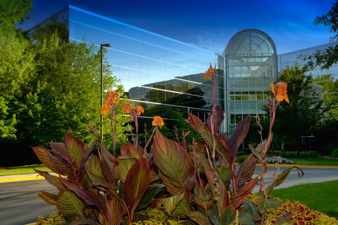 Commercial building of a landscape maintenance company.