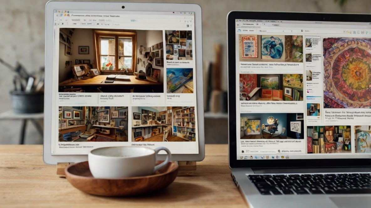 Engagement blog on a website showing on laptop and tablet screens.