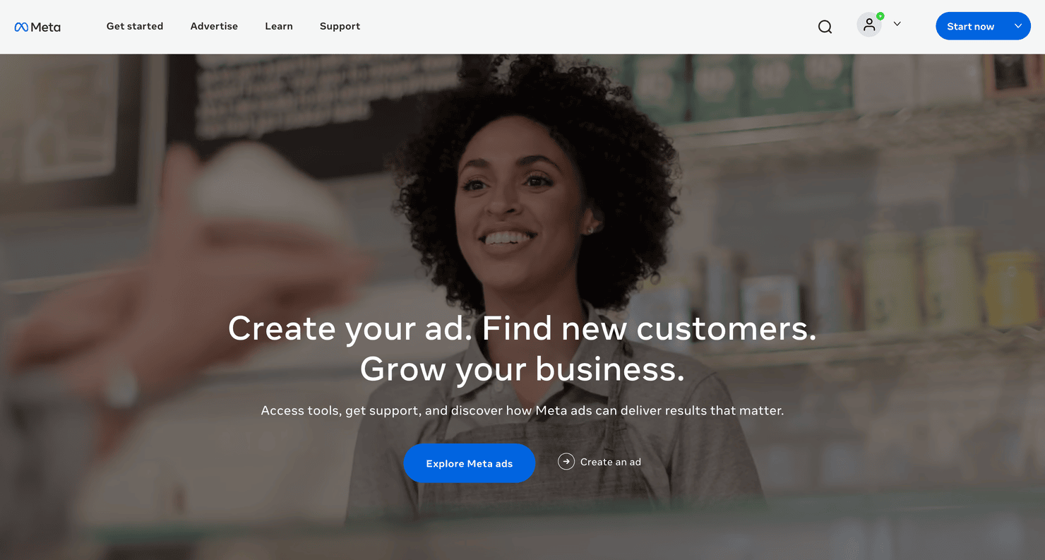 Facebook Business' website