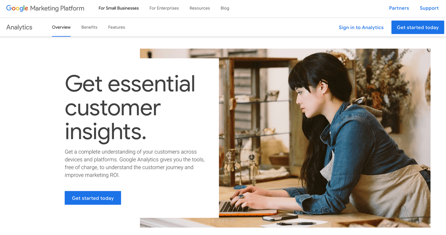 Google Analytics website