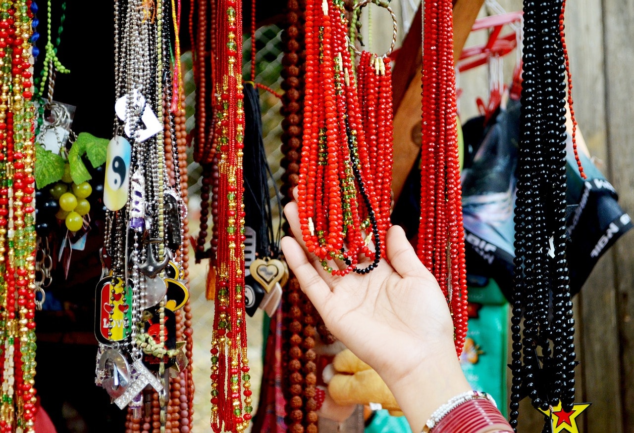 Handmade beads.