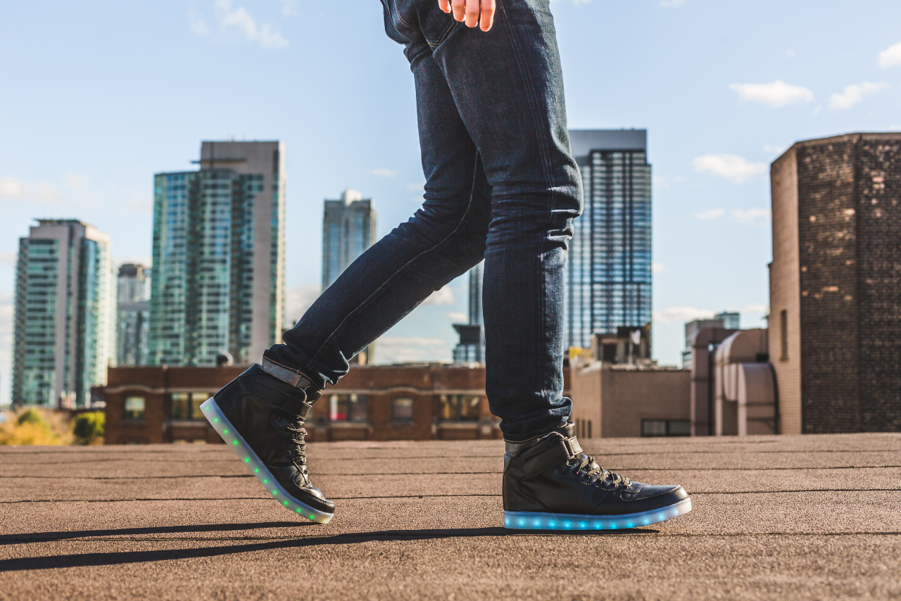 Person walking on surface.