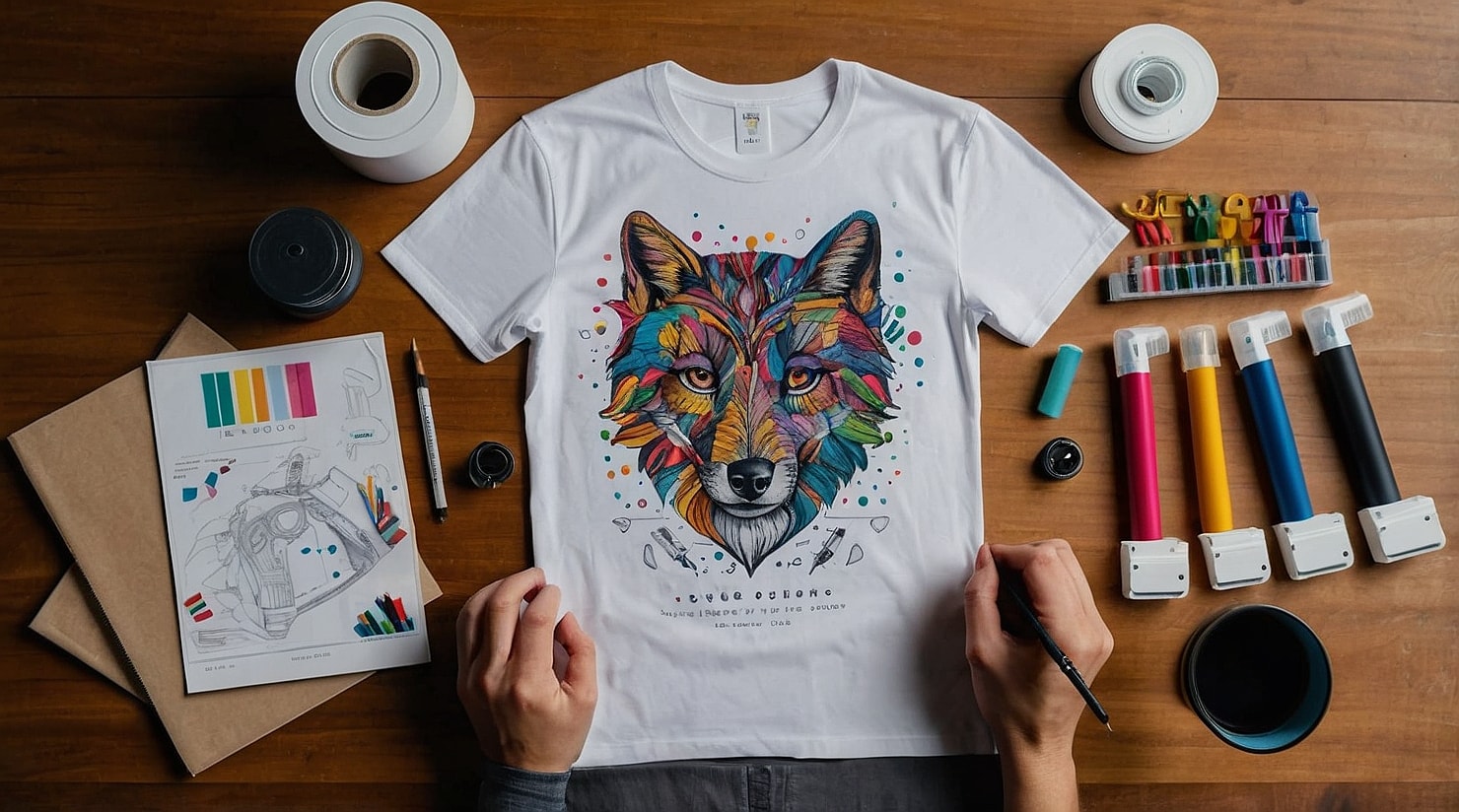 Printed t-shirt.