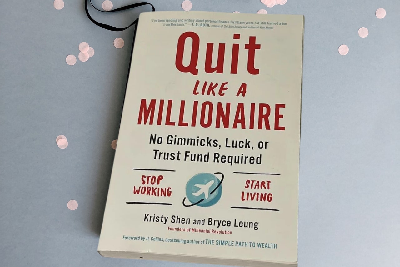 Quit Like a Millionaire book displayed.