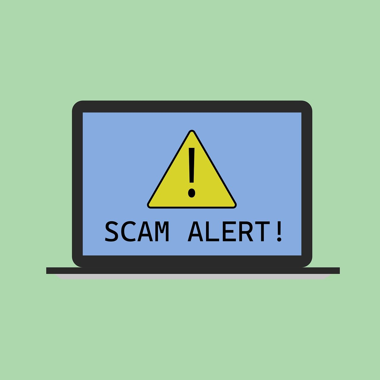 Scam alert illustrations.