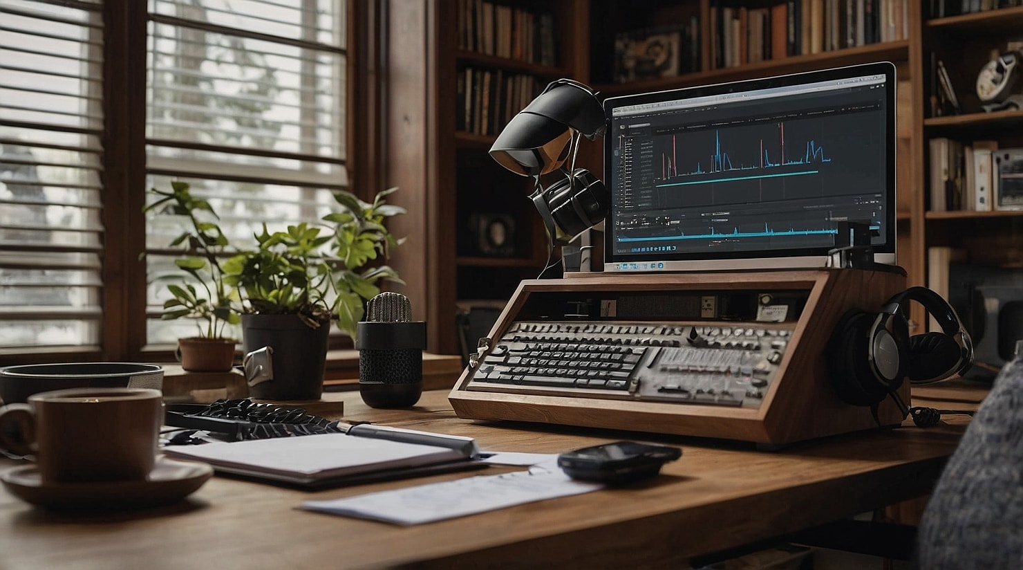 Sound to text conversion on a laptop.