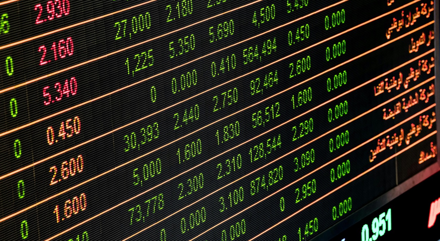 Stock exchange rates displayed.