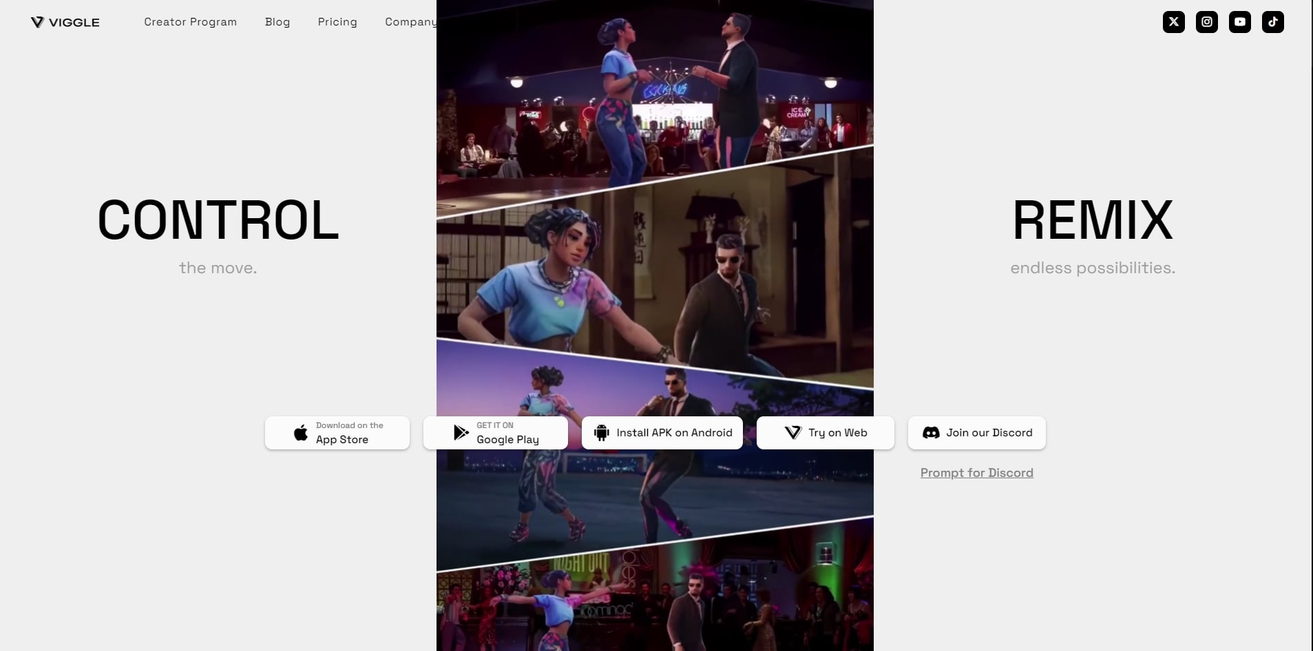 Viggle website home page photo.