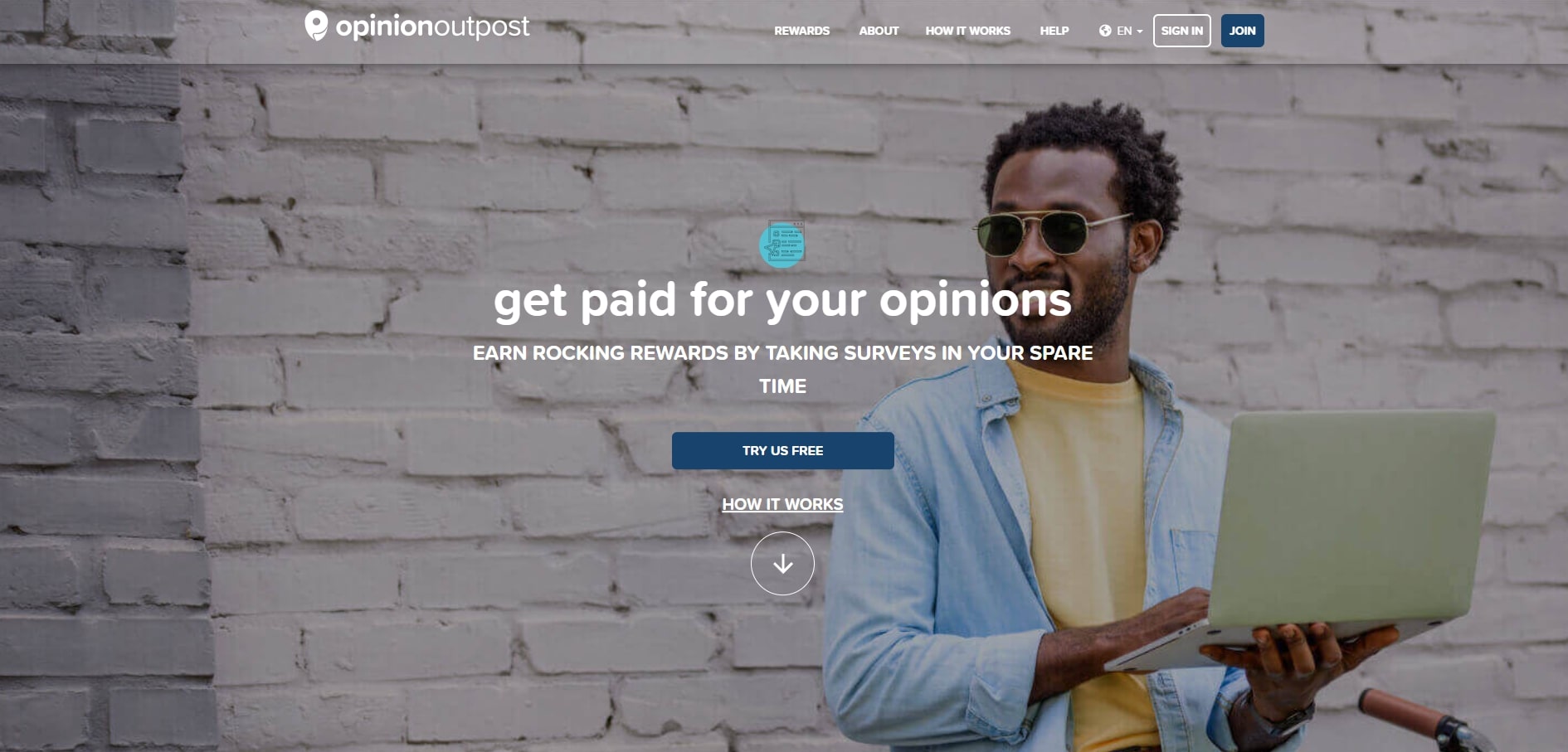 Website image of Opinion Outpost.
