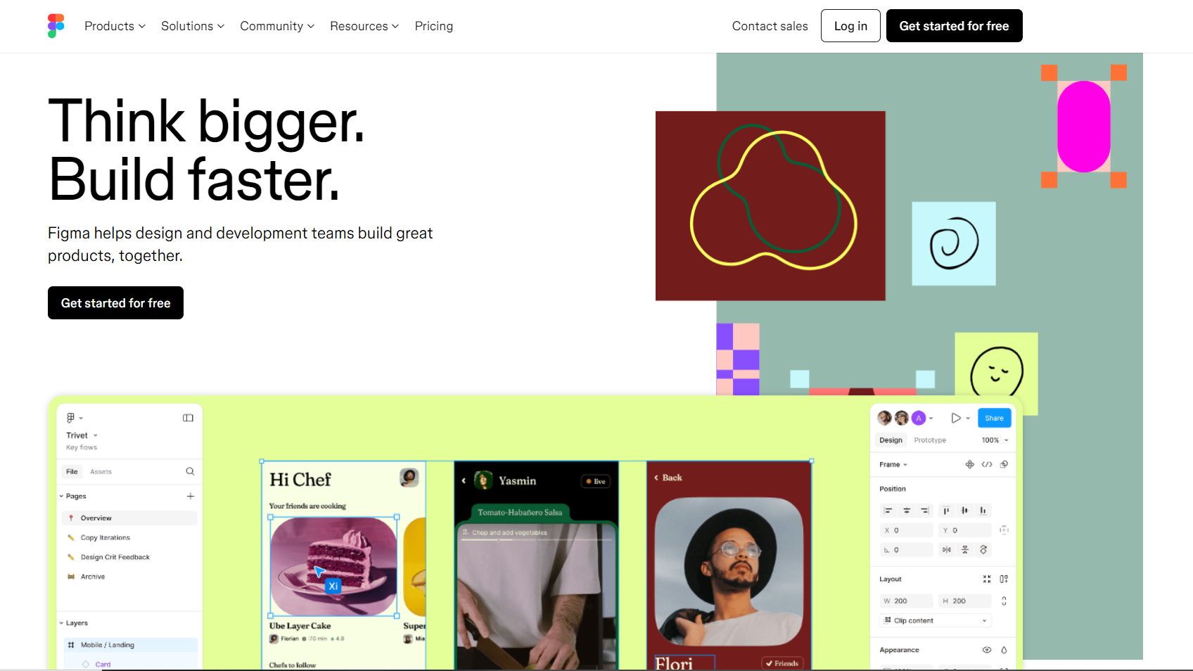 Website screenshot of Figma.