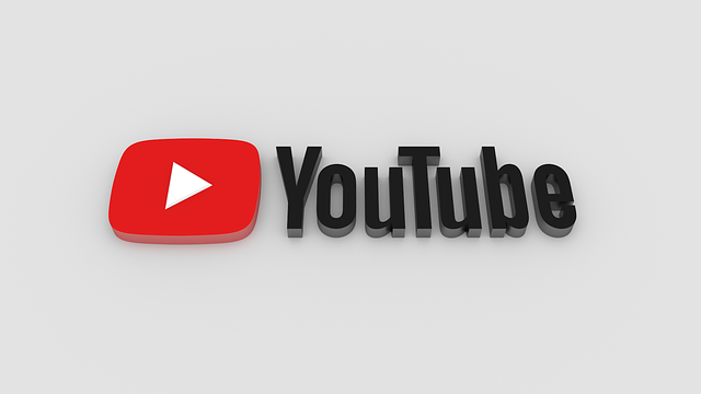 Youtube logo and icon in 3d illustration.