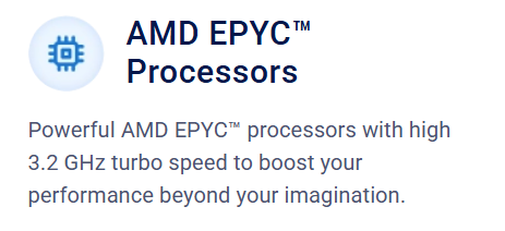 screenshot of AMD EPYC specification
