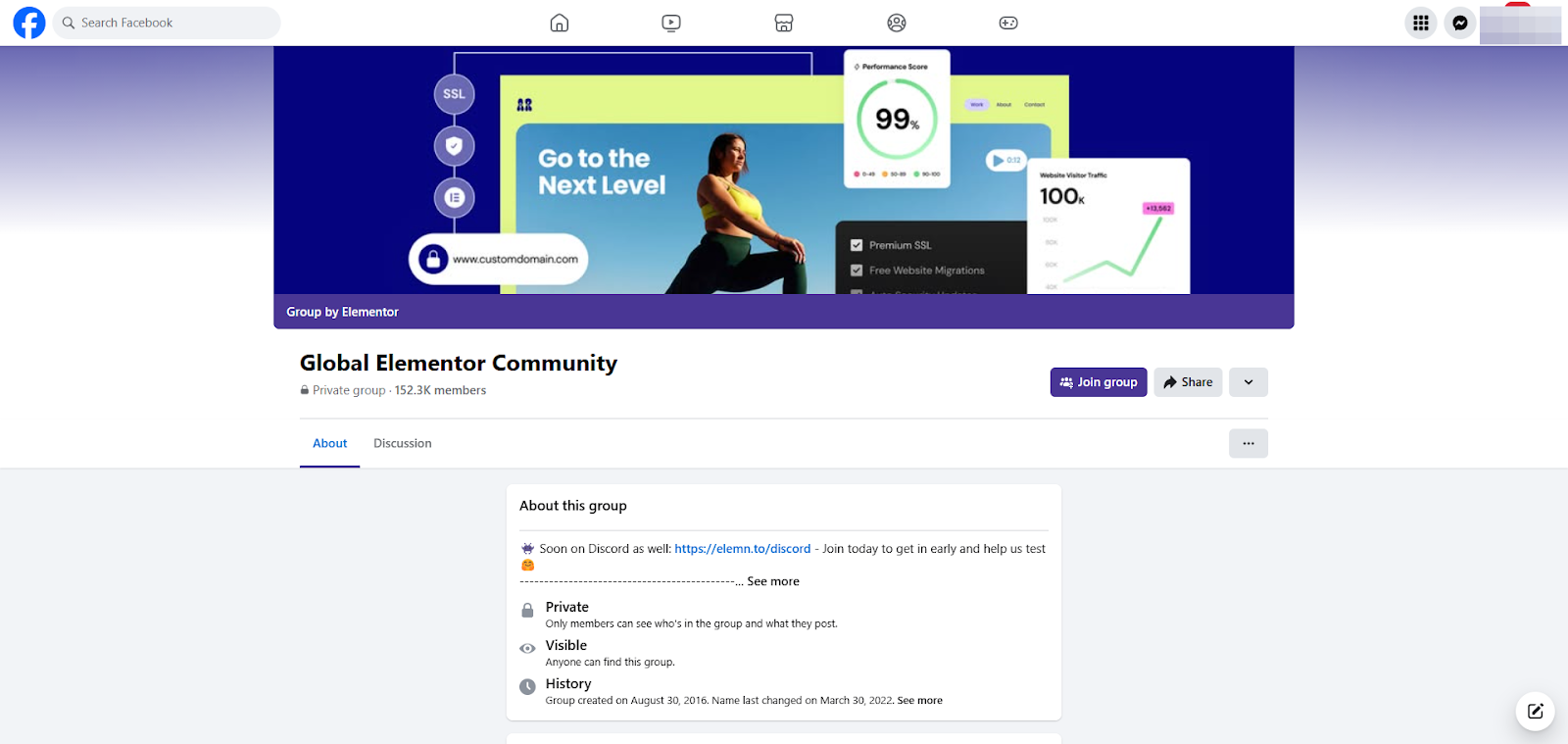 screenshot of the Community Forum