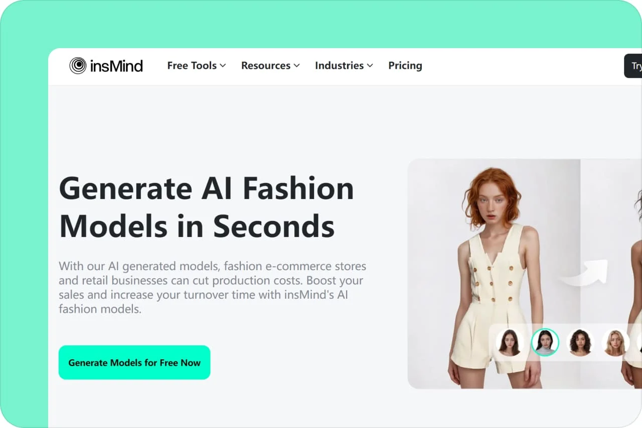 insmind AI Generated Models for Fashion Online for Free