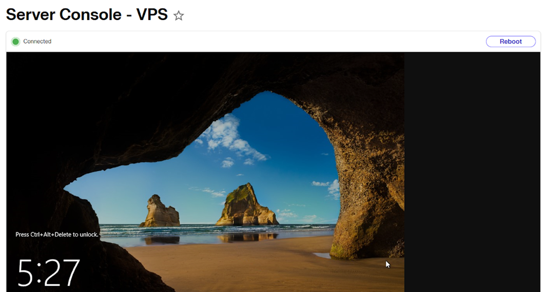 liquid web server console vps