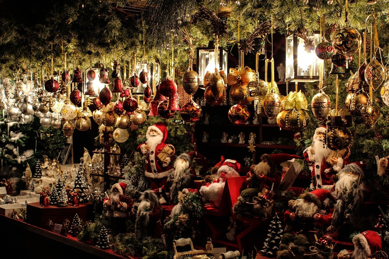 A Christmas market.