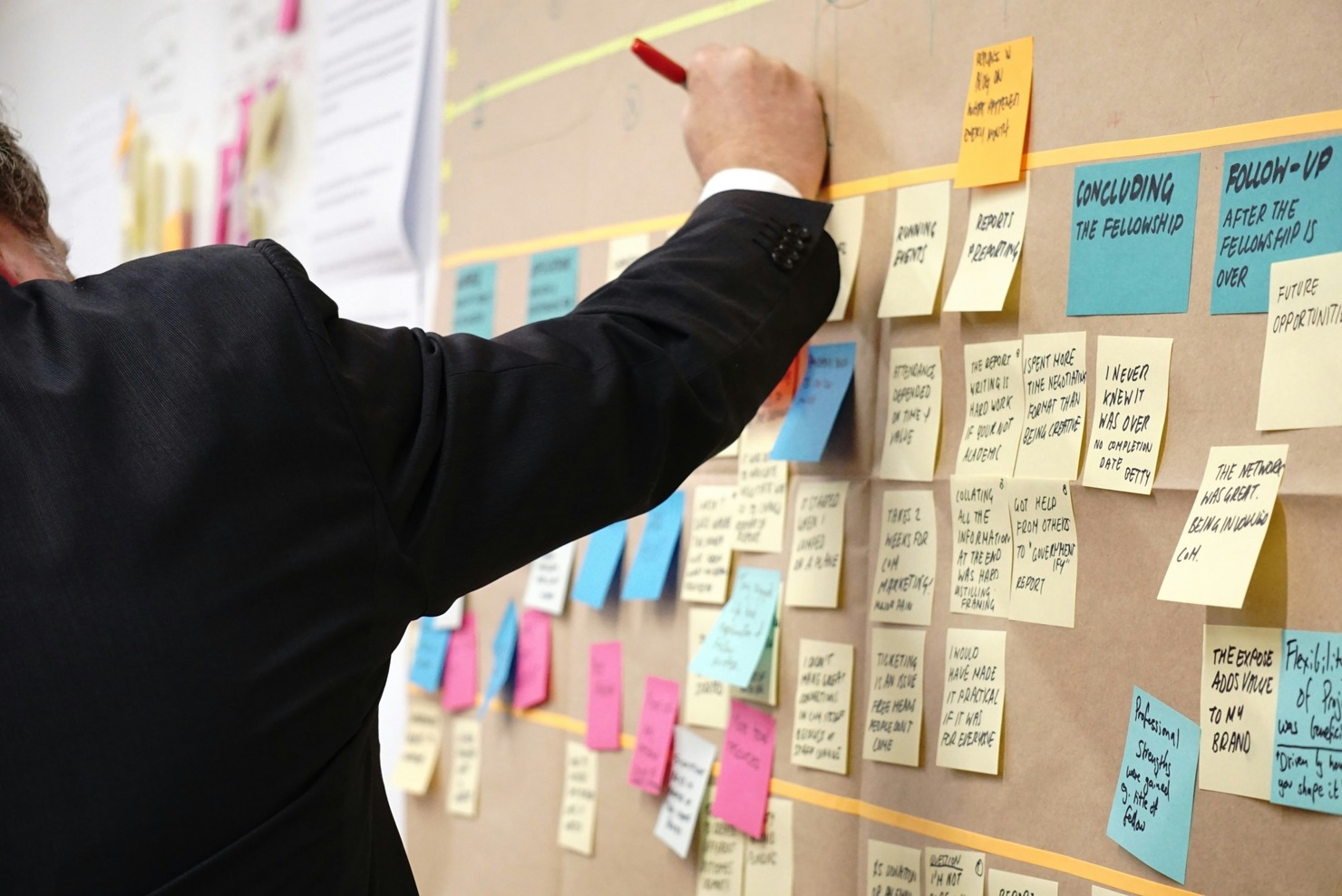 A man brainstorming ideas.