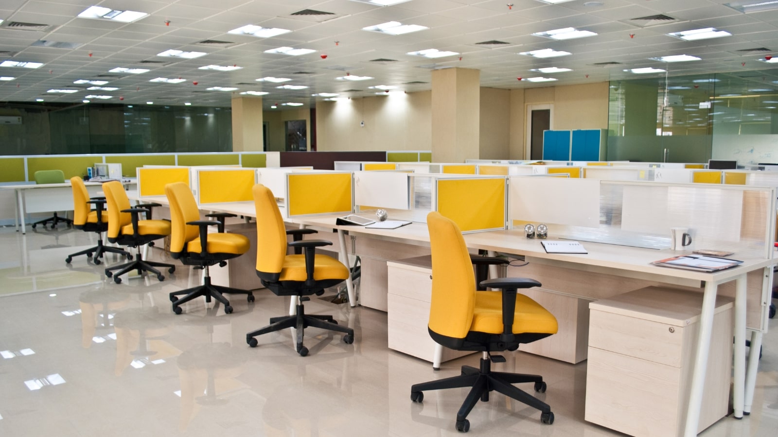 A modern office workstation.