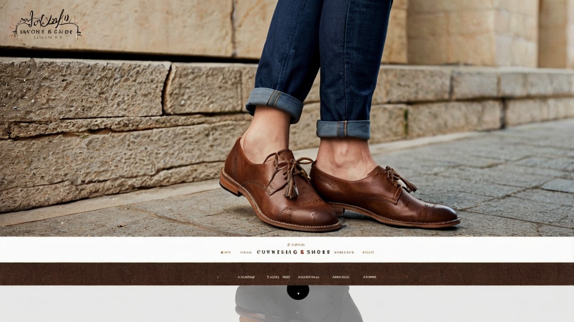 A photograph of someone wearing shoes.