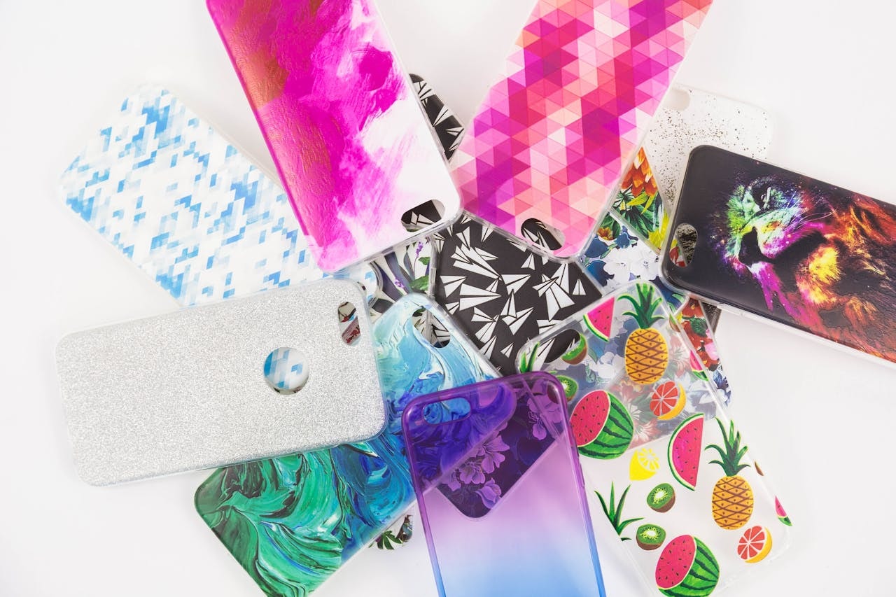 Assorted phone cases