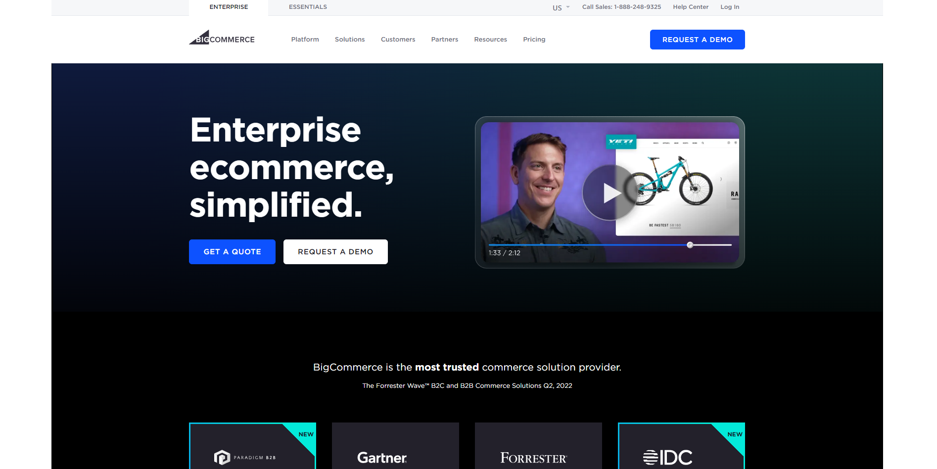 BigCommerce's website picture.