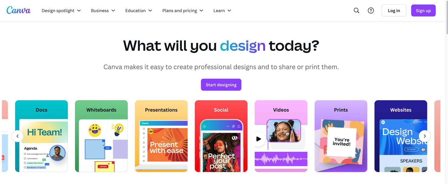 Canva website