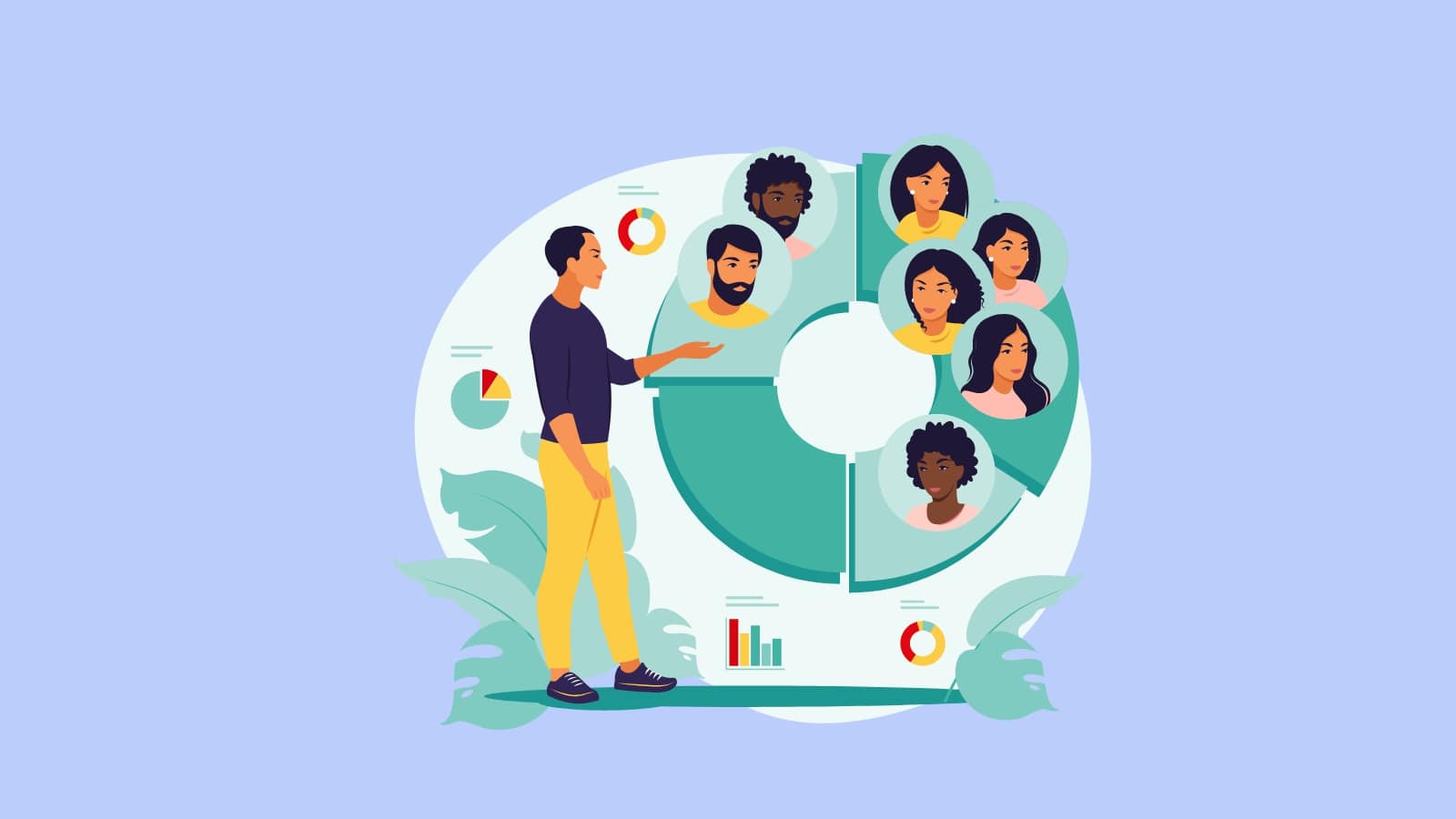 Customer segmentation illustration.