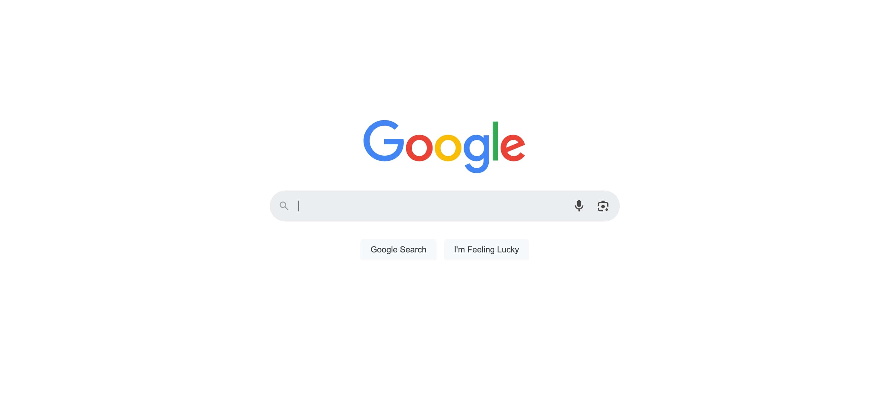 Google Search's homepage