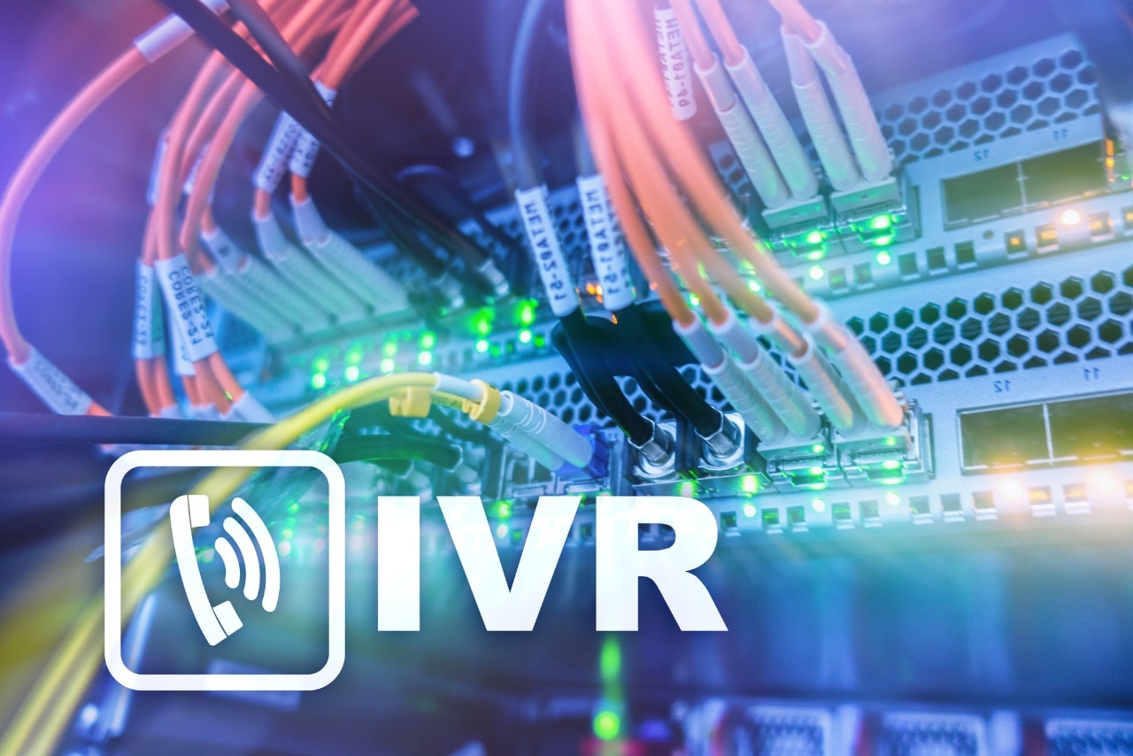 IVR Interactive voice response communication concept.