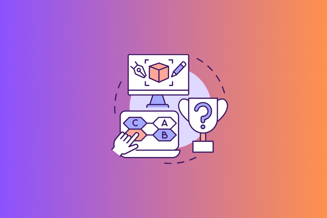 Illustrative concept image of online quizzes.