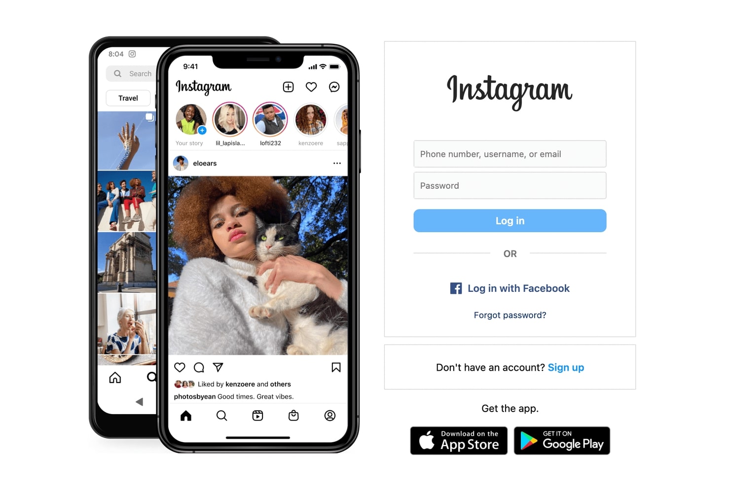 Instagram homepage