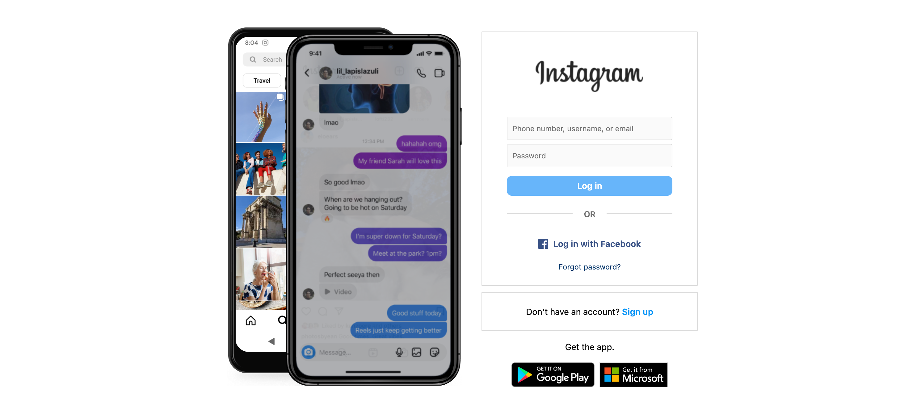Instagram's website