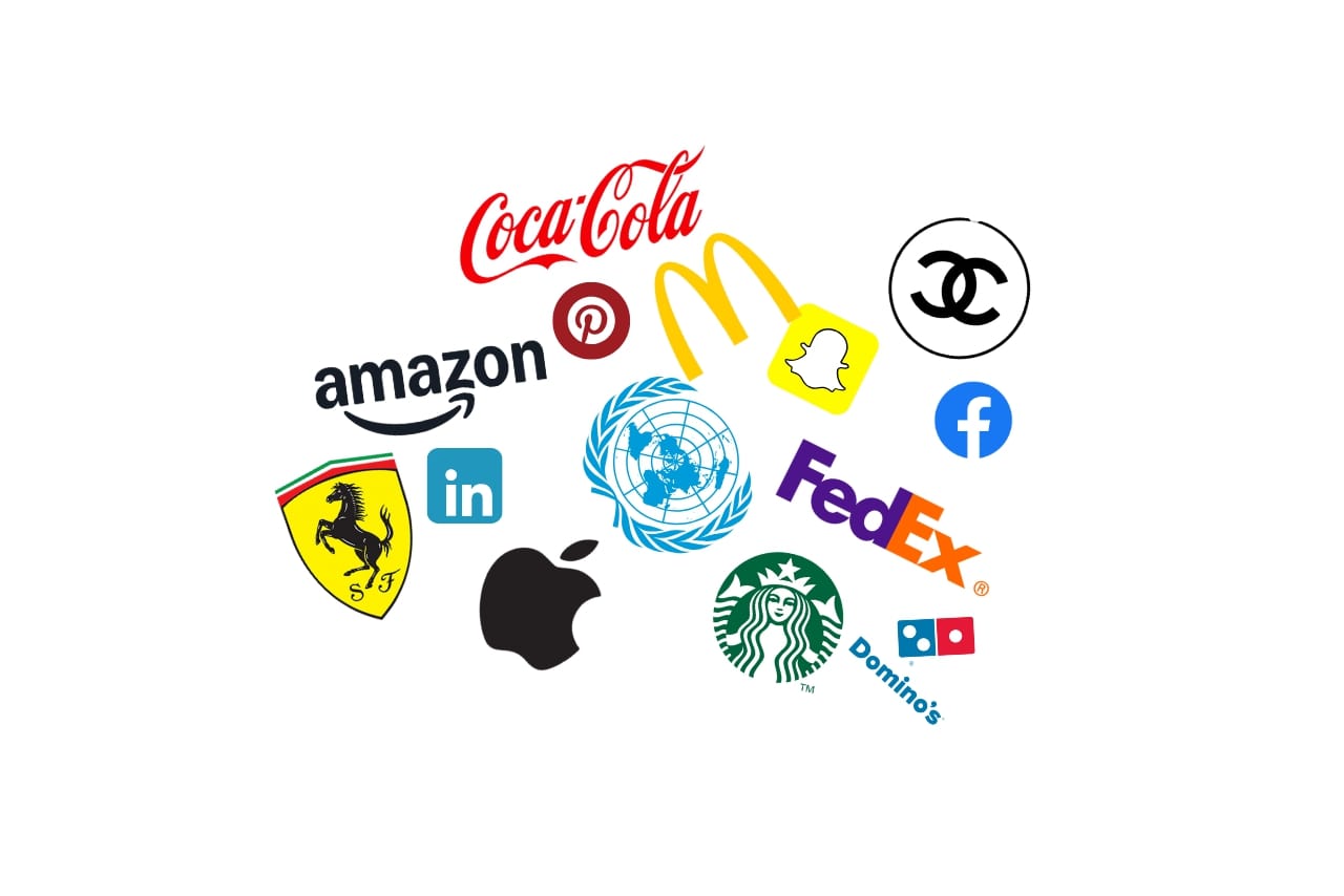 Logos of famous brands.