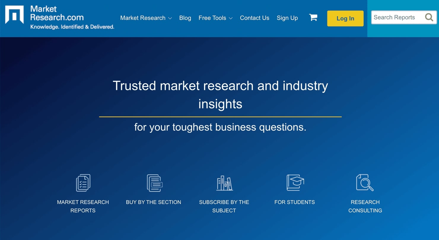 MarketResearch.com website homepage