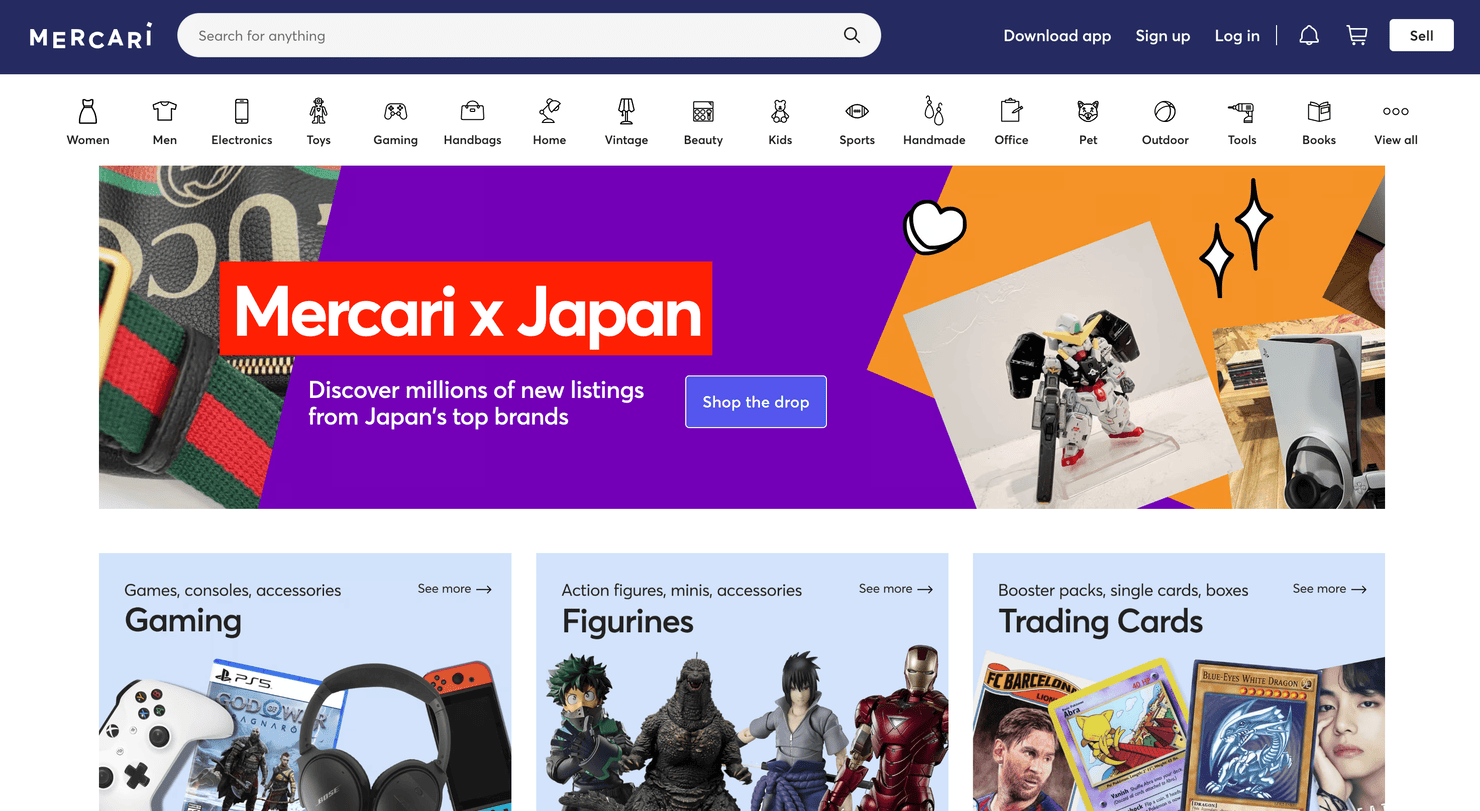 Mercari website