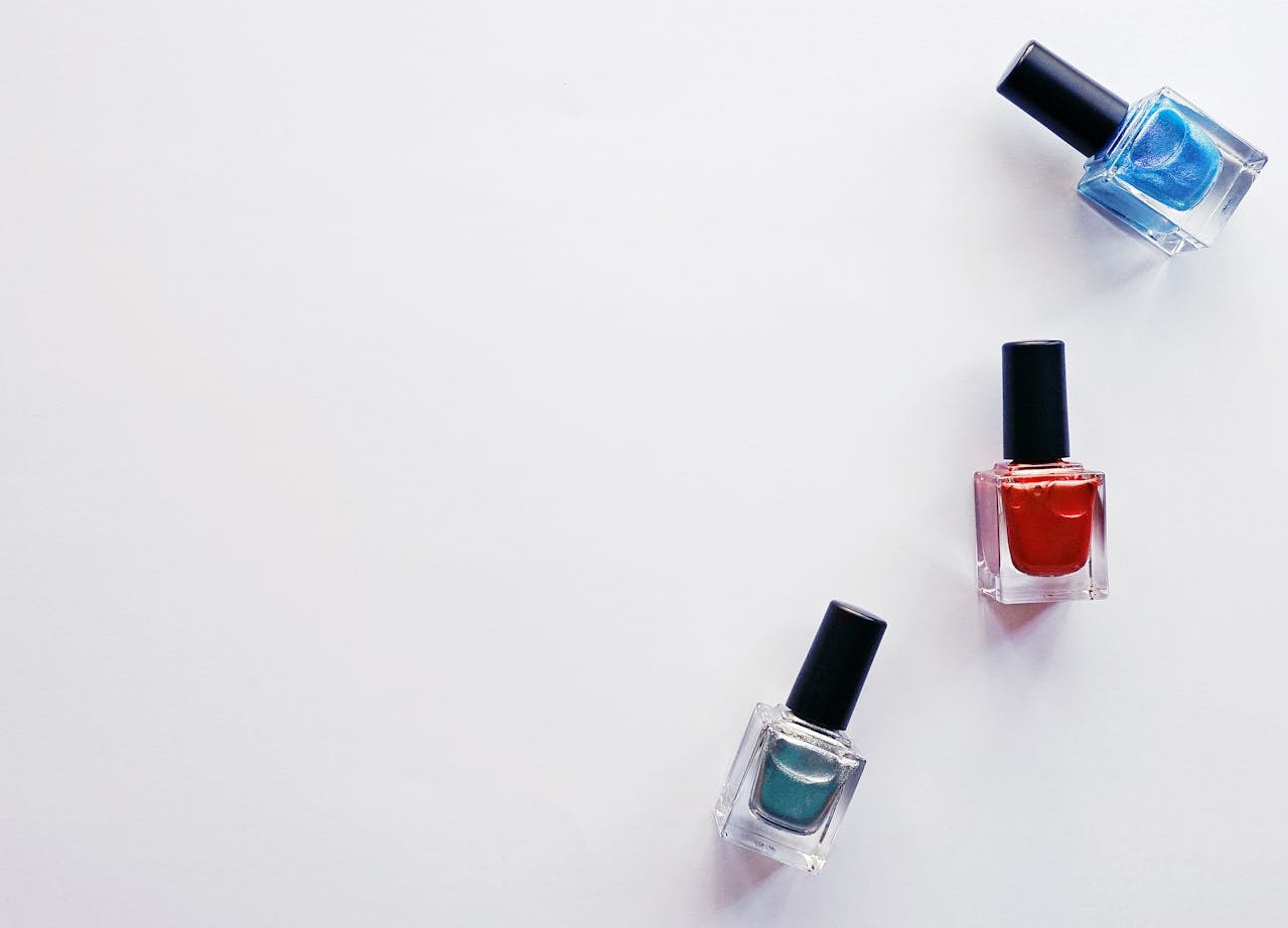 Nail polish in different colors