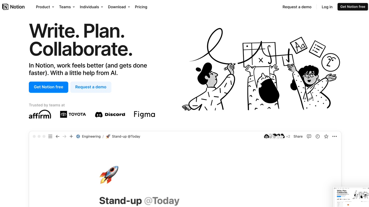 Notion website