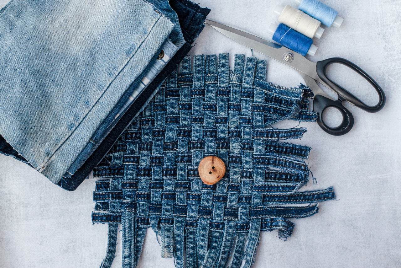 Old jeans ready for upcycling.