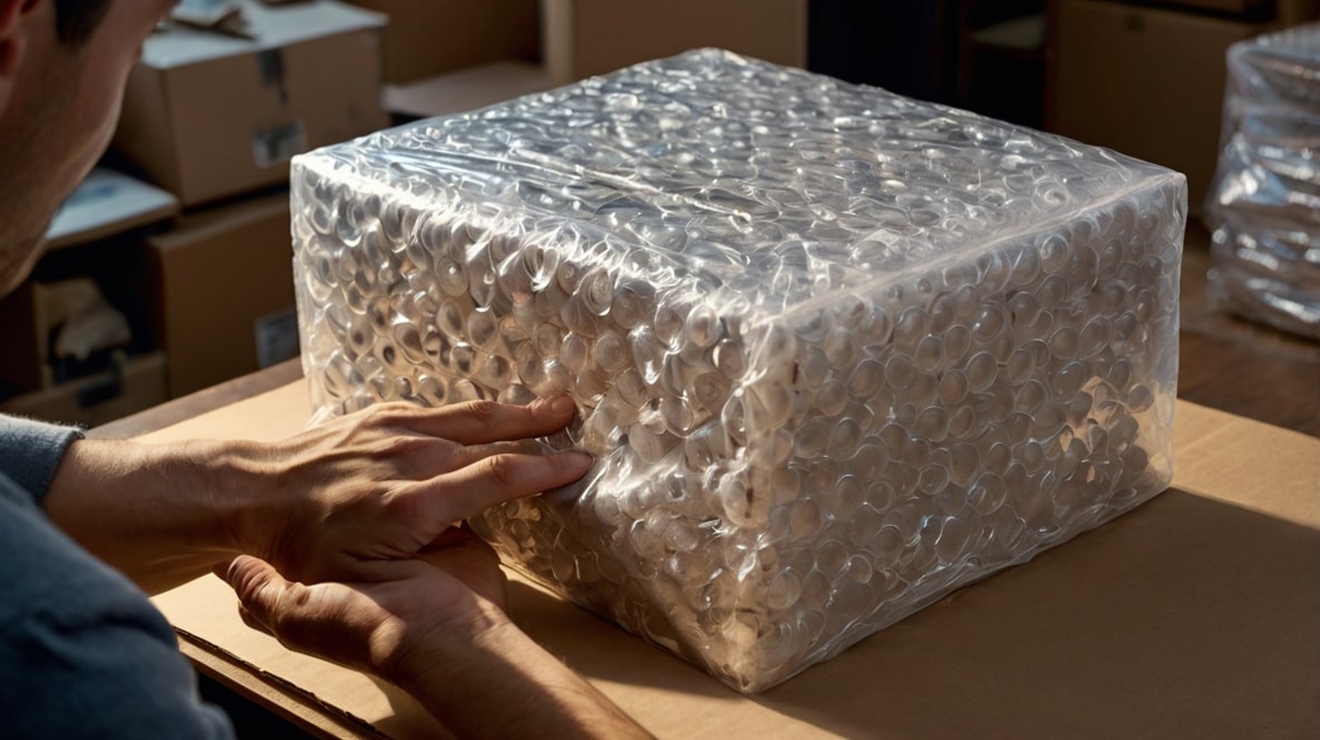 Packaging a delicate item.
