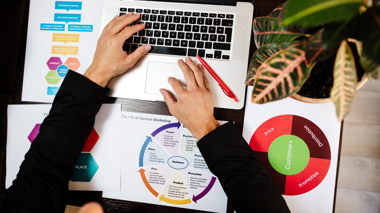 Person making research analysis.